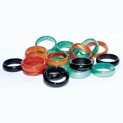 set of 100 6mm Rounded Agate rings
