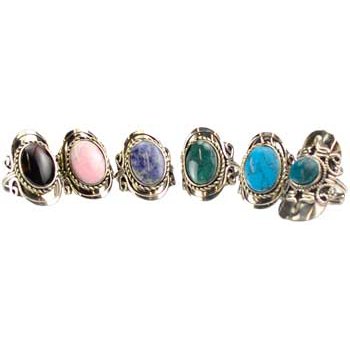 Stone adjustable ring various