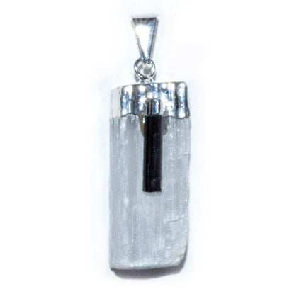 Selenite W/ Tourmaline pendant