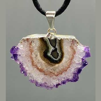 Stalactite silver plated pendant