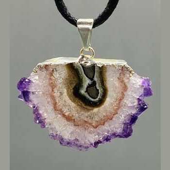 Stalactite silver plated pendant