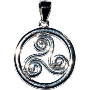 5/8" Trinity Spiral sterling pendant