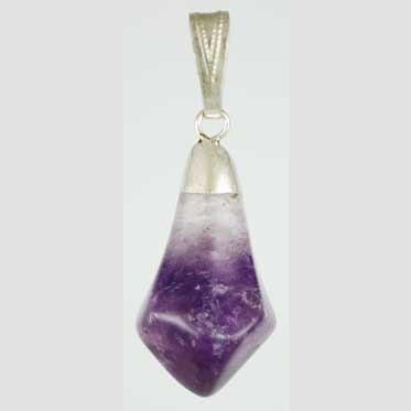 Amethyst tumbled pendant