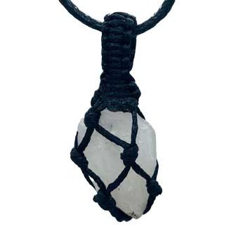 Moonstone, Rainbow rough tread cage pendant