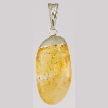 Citrine tumbled pendant