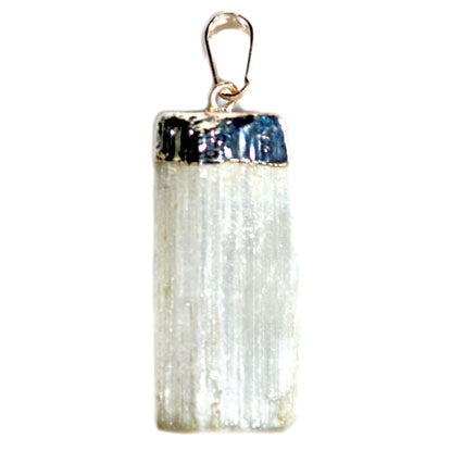 Selenite utumbled pendant