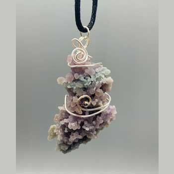 Agate, Grape wire wrapped