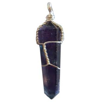 set of 5 Fluorite wire wrapped point
