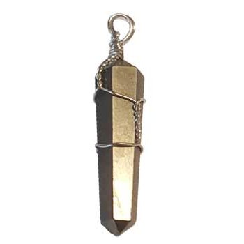 (set of 5) wire wrapped Pyrite point