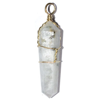 (set of 5) Rainbow Moonstone wire wrapped point