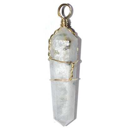 set of 5 Rainbow Moonstone wire wrapped point