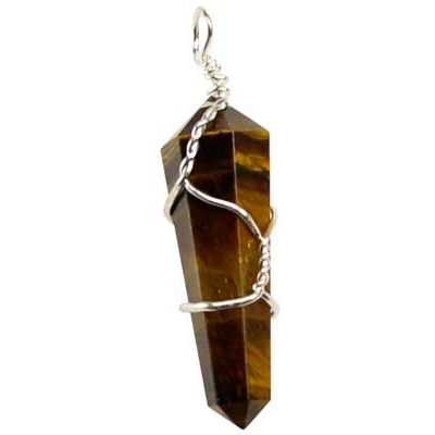 set of 5 wire wrapped Tiger Eye point