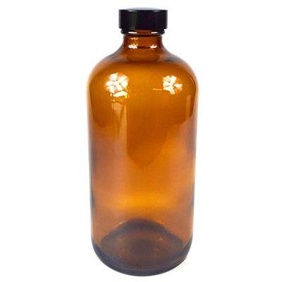 16oz amber glass bottle with cap for essential oil storage and empath protection rituals