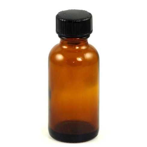 Amber glass bottle with cap for essential oils preserving spiritual purity and protection