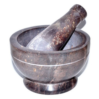 4" Natural mortar and pestle set