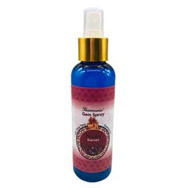 Harmonia Gem Spray 150ml with Garnet crystals and Ylang Ylang essential oil for spiritual energy and emotional well-being