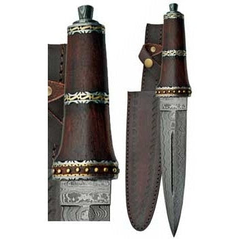 Dirk Wod Damascus athame 13 3/4"