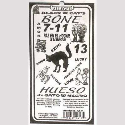 Black Cat’s Bone hoodoo talisman for luck, protection, and spiritual power