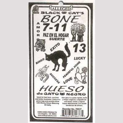 Black Cat’s Bone hoodoo talisman for luck, protection, and spiritual power
