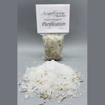 5 oz Purification Bath Salts by Plentiful Earth for spiritual energy cleansing and aromatherapeutic relaxation