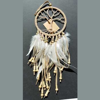 4 1/2" Tree of Life tan dream catcher