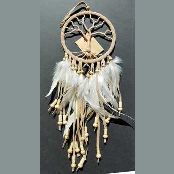 4 1/2" Tree of Life tan dream catcher