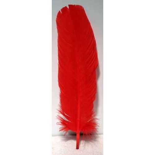 Red Smudge Feathers, 12", 10 Units