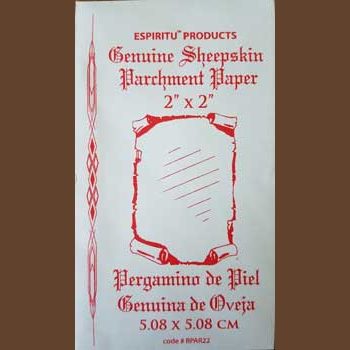 2" x 2" Sheep Skin parchment paper