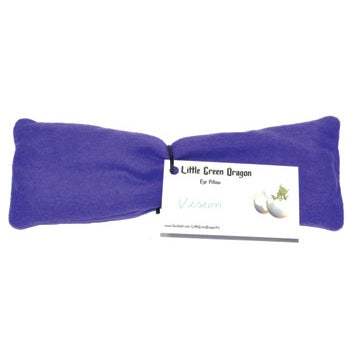 Vision eye pillow filled with sage and damiana for meditation and relaxation, measuring 3x9 inches
