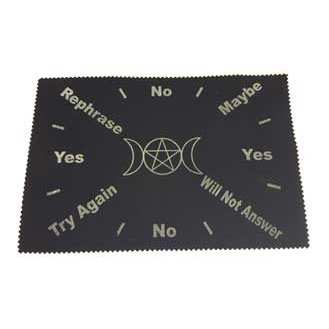 8"x12" Triple Moon Pentagram pendulum mat slight imperfection