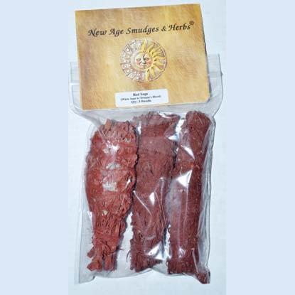 set of 3 White Sage Dragon's Blood Sage smudge stick 4"