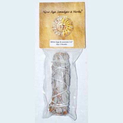 4" White Sage & Lavender smudge stick