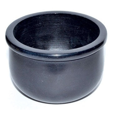 Black Stone Scrying Bowl Smudge Pot, 3 Inches