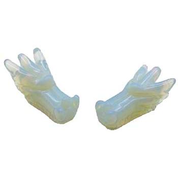 set of 2 1 3/4" Dragon's Head Opalite