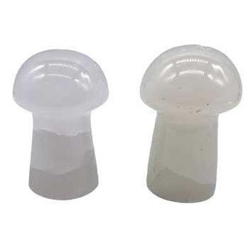 set of 2 1 3/4" Mushroom Calcite, Pink