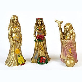 set of 3 ~4" Mother, Maiden, Crone figurines