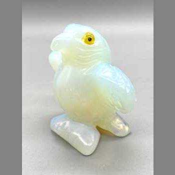 Carved Opalite Eagle Figurine, 2 Inch