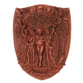 Triple Goddess Wall Plaque, 14.5 x 11 Inches