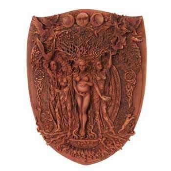 Triple Goddess Wall Plaque, 14.5 x 11 Inches