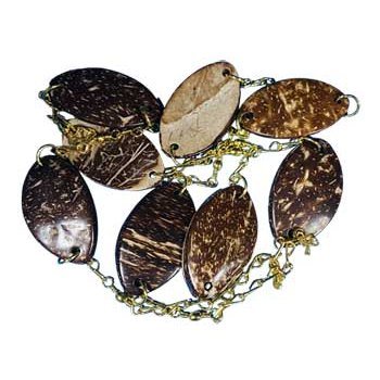 Ekuele Coconut Babalawo Priest divination tool with coconut shell chain.
