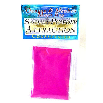 .5oz Attraction sachet powder for magical rituals and personal use.