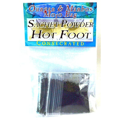 .5oz Hot Foot sachet powder package, versatile magical product for rituals and curses.