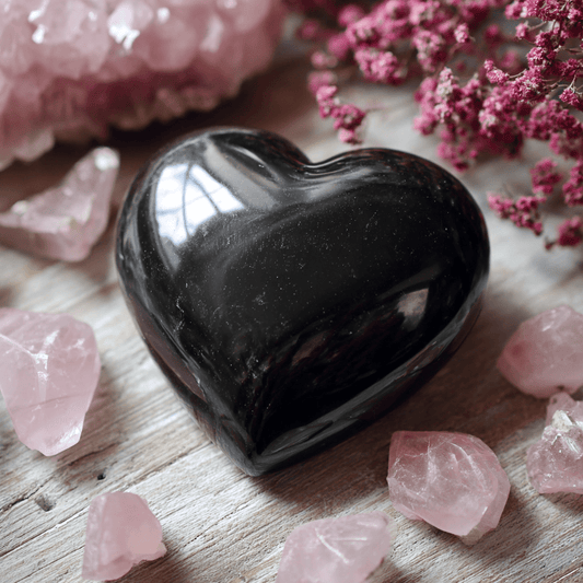Black Tourmaline Heart, 3"