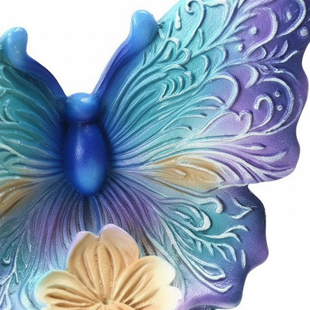 Butterfly Incense Holder, 4.25 Inches, detail view
