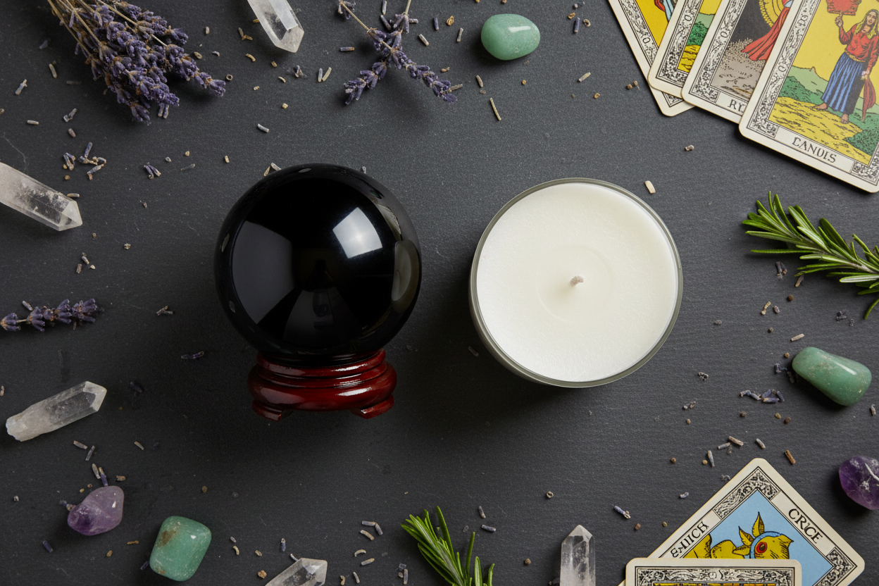 Flat Lay — Votive Scale Reference