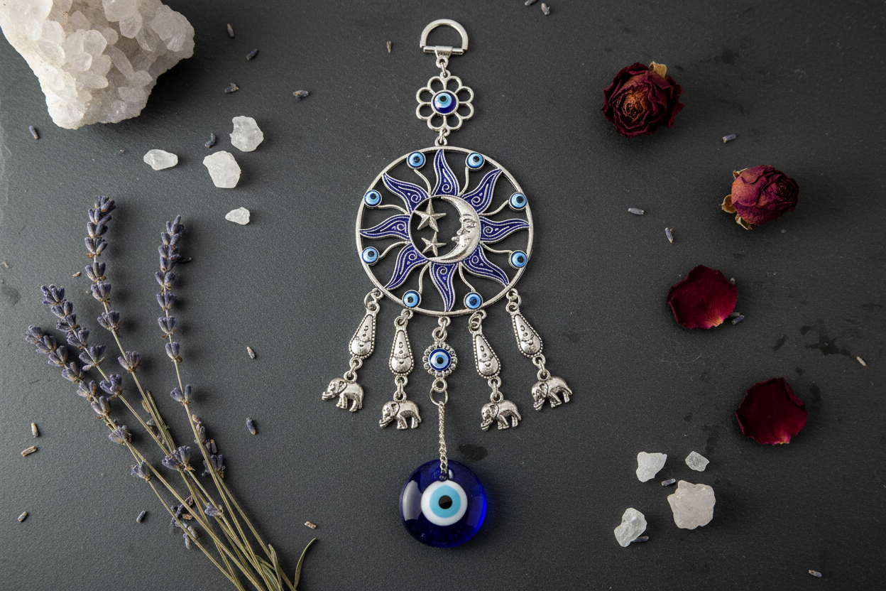 Celestial Evil Eye Wall Hanging, alternate view