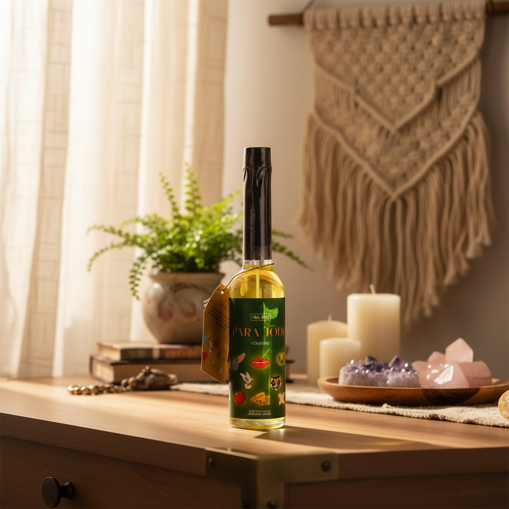 You will be generating high-quality product photos for an online stores product page. The product images should closely match the original products.
Here is the prompt (IMPORTANT!): """A chic, lifestyle-inspired scene depicting the '7 Archangels Colo