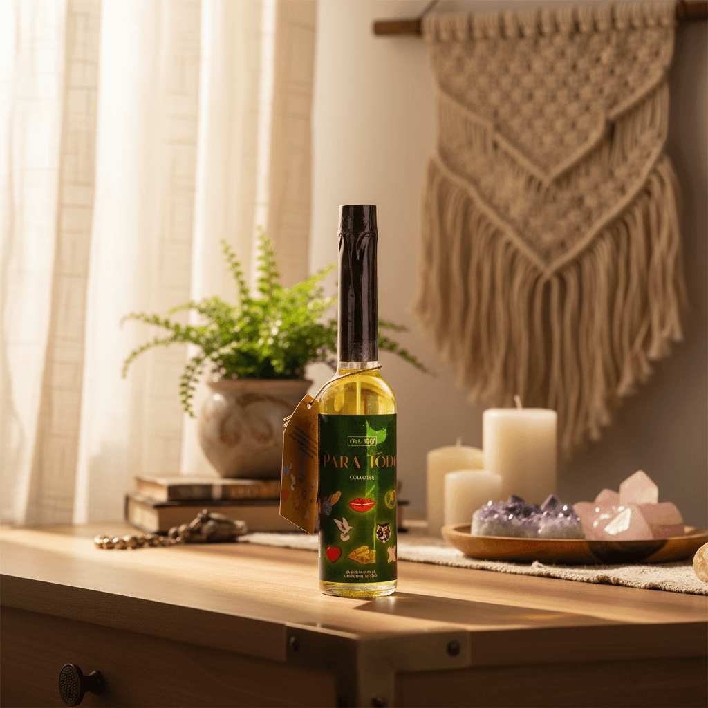 You will be generating high-quality product photos for an online stores product page. The product images should closely match the original products.
Here is the prompt (IMPORTANT!): """A chic, lifestyle-inspired scene depicting the '7 Archangels Colo