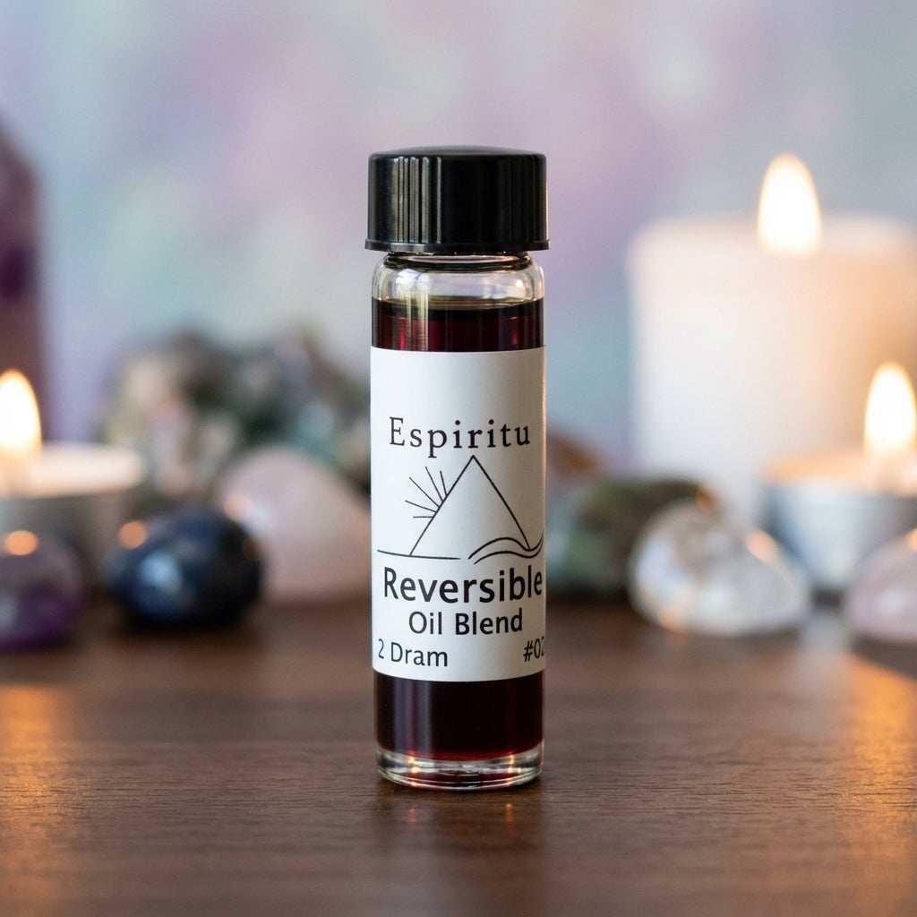 You will be generating high-quality product photos for an online stores product page. The product images should closely match the original products.
Here is the prompt (IMPORTANT!): """A photorealistic close-up shot of the 2 Dram Reversible Oil Blend