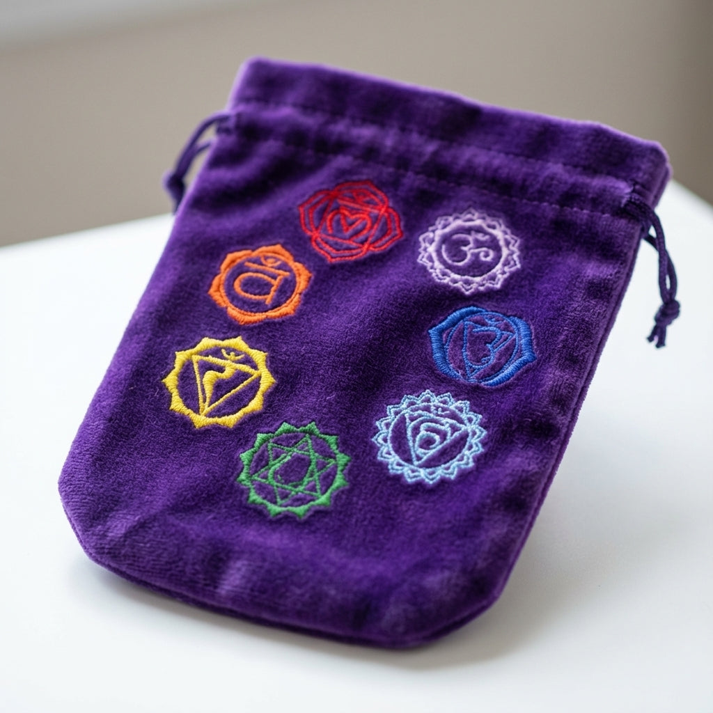 You will be generating high-quality product photos for an online stores product page. The product images should closely match the original products.
Here is the prompt (IMPORTANT!): """Create a highly detailed, photorealistic image of the 7 Chakra Pu
